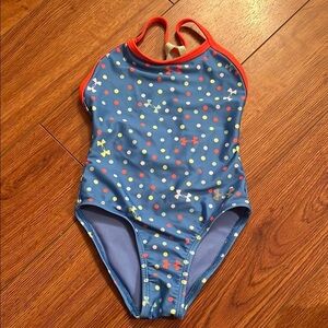 Under Armour Kids' Polka Dot Swimsuit - Blue and Red
